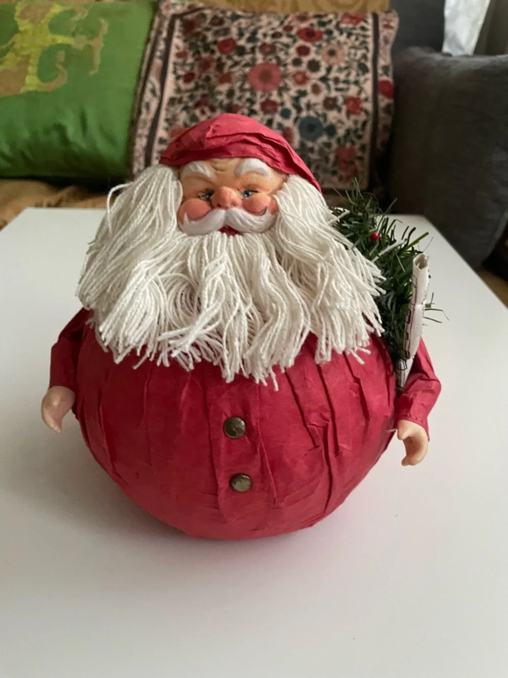 Handcrafted‎ Red Santa Holiday Figurine - Classic Christmas Decor